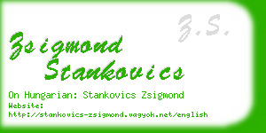 zsigmond stankovics business card